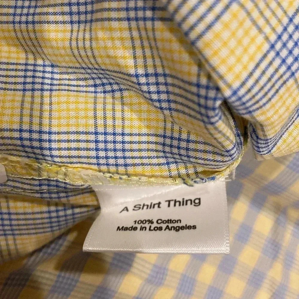 A Shirt Thing Penelope Yellow Check Shirt - Picture 7 of 8